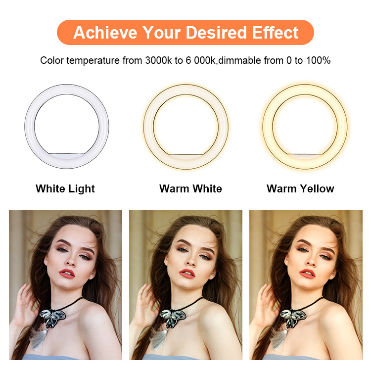 6 inch  Photography Dimmable Ring Lamp Camera Phone Video Led Selfie Ring Light