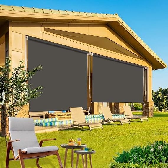 Protection motorized windproof blinds motorized patio screen