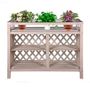 Restaurant Partition Flower Stand Outdoor Flower Trough Wooden Flower Stand