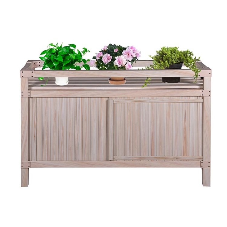 Restaurant Partition Flower Stand Outdoor Flower Trough Wooden Flower Stand