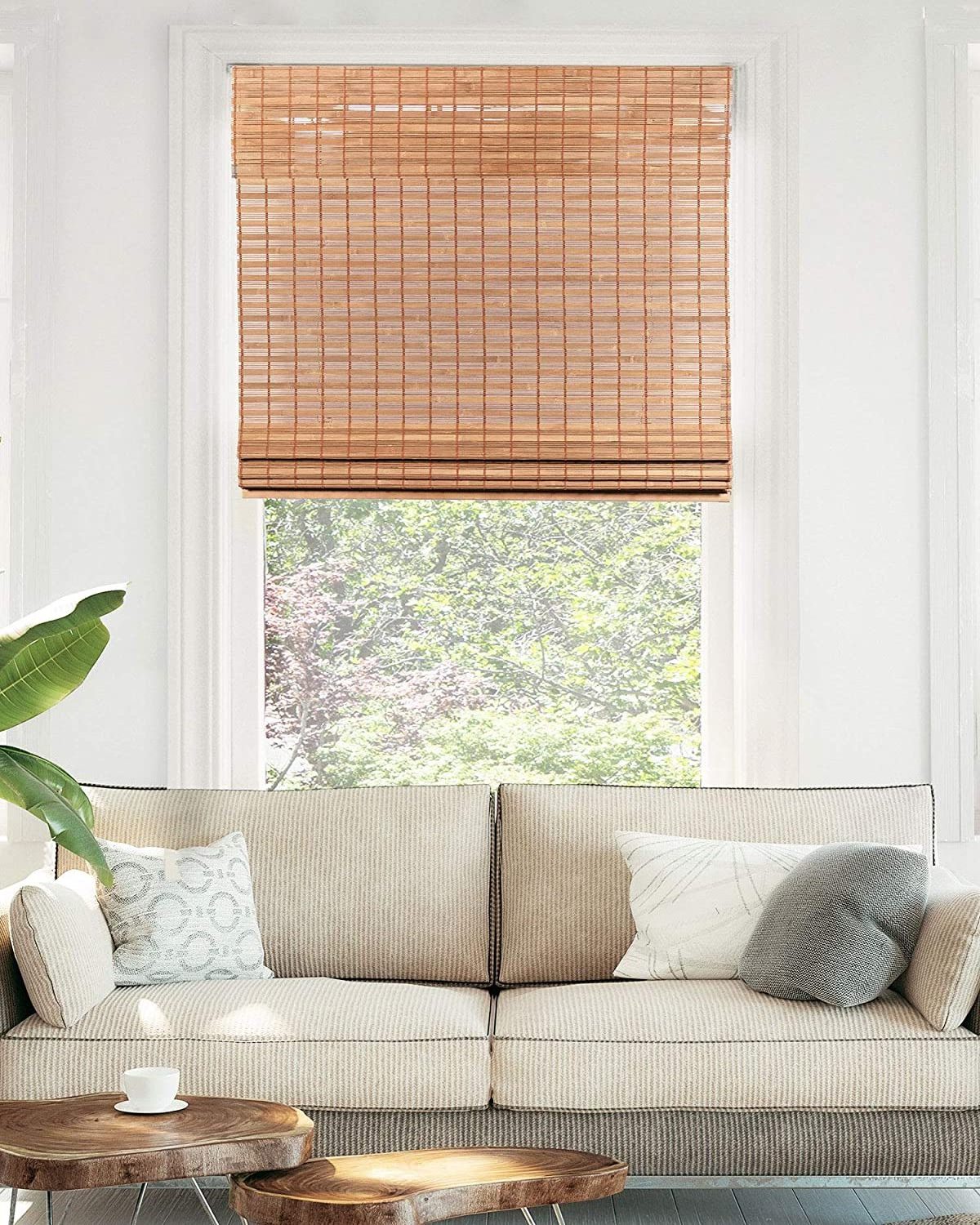 Natural Bamboo Rolled Blind Window Outdoor and Indoor Bamboo Curtain