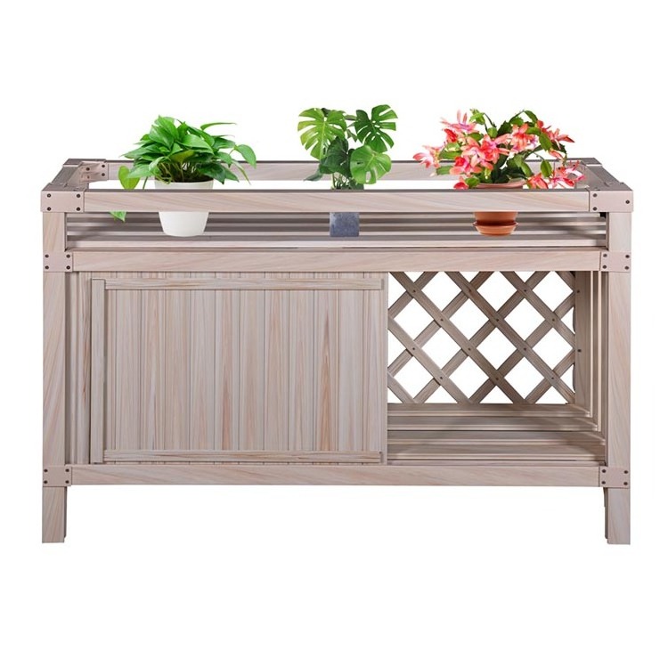 Restaurant Partition Flower Stand Outdoor Flower Trough Wooden Flower Stand