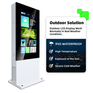 Waterproof Ip65 3500Nits Lcd Advertising Screen 4K Outdoor Totem Display Digital Signage