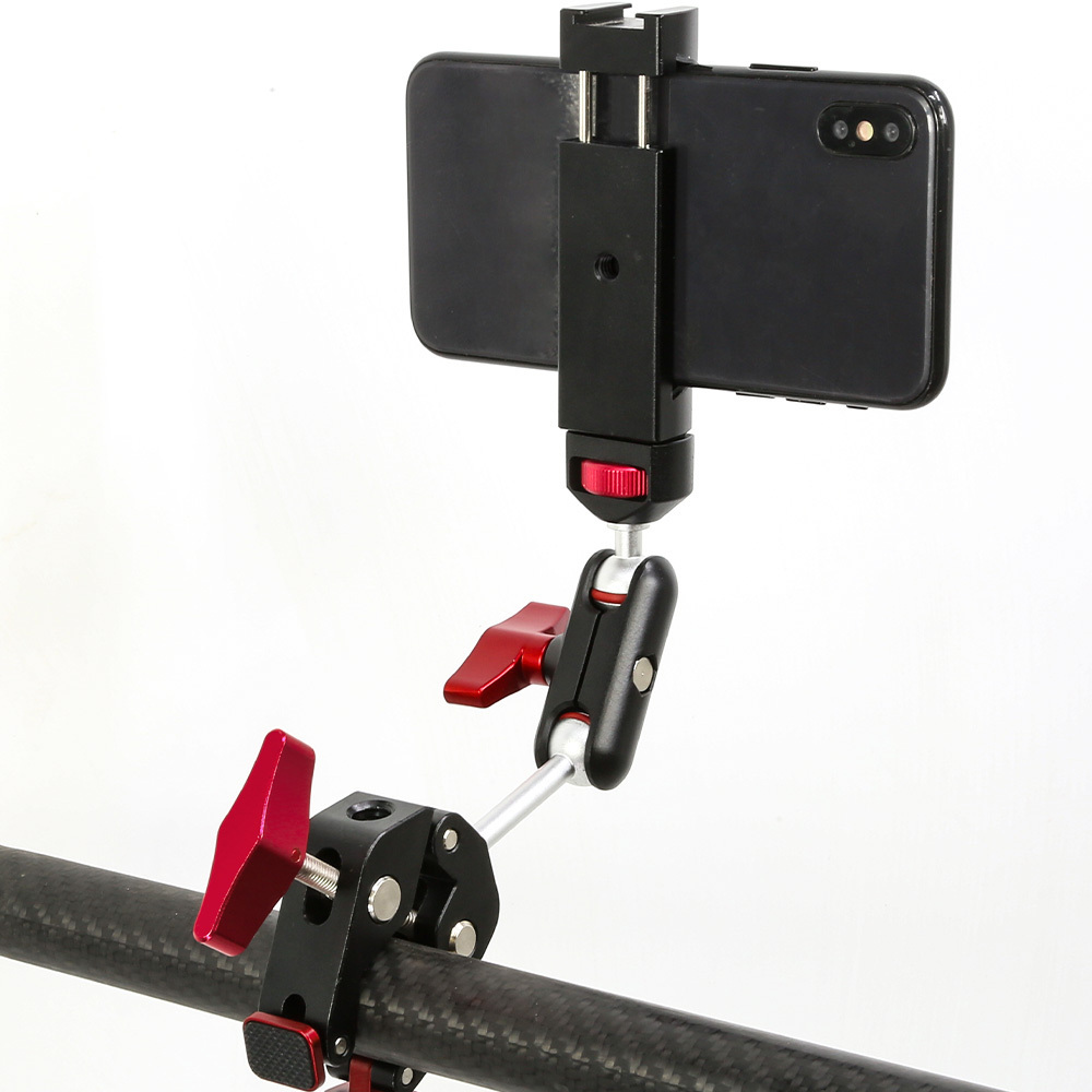 Super Clamp Mount with Mini Double Ball Head Magic Arm For Camera Tripod Umbrella