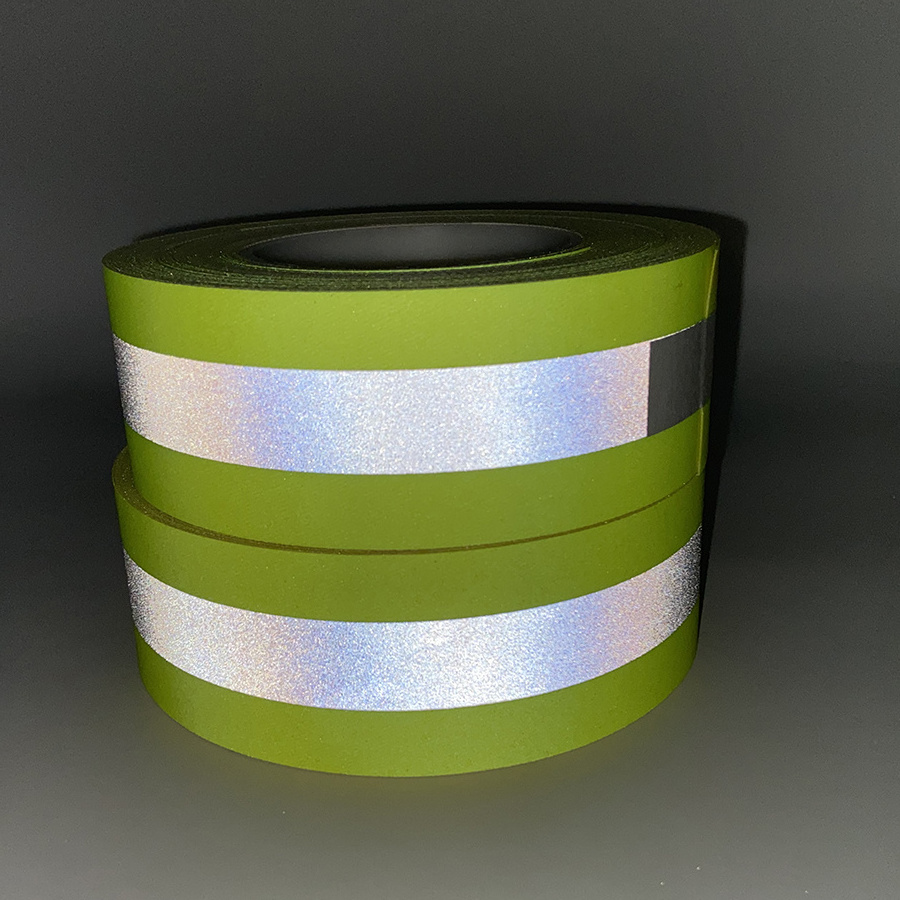 Yellow/Orange Cotton Flame Retardant Warning Safety Tape Reflective Material Product Fabric Tape