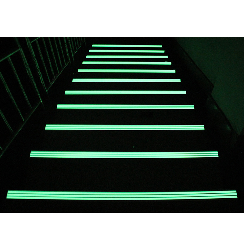 photoluminescent aluminum stair nosing/glow step nosing/glow stair strips