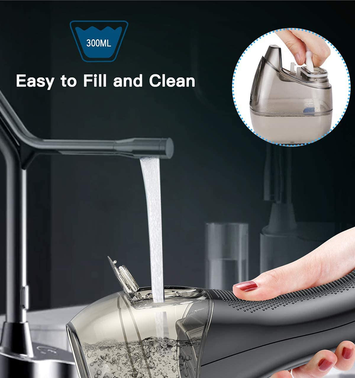 Oem/Odm Big Water Tank Unifeel Ware Pik Portable Irrigator Water Flosser Teeth Cleaning Oral Irrigator