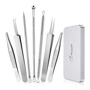 Bestope  Mini 7 PCS  Remover Tools Set Pimple Comedone Blemishes Extractor Kit Blackhead Pimple Needles Remover Tool Kit