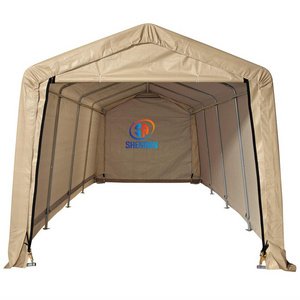 Oem Odm Outdoor Steel Mobile Flat Pack Garage Shed Shelter Foldable Metal Frame Portable Carport For Car