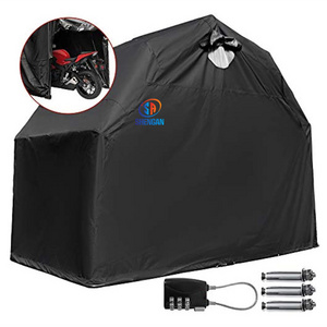 Strong Frame 600D Oxford Motorcycle Shed Waterproof Outdoor Motorcycle Cover with Carry Bag