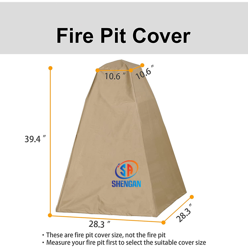 Chiminea Waterproof Cover Wood Burning Fire Pit Heavy Duty Cover Patio Fireplace Cover