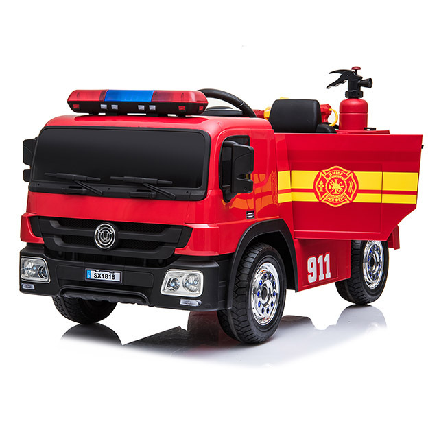 low price 12v ride on car kids electric fire truck for sale in Europe baby trucks car