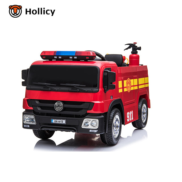 2020 low price 12v battery operated electronic fire truck toys kids ride on car for wholesale