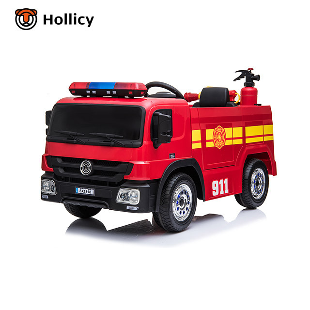 new 12v battery operated kids fire truck children fire engine toy truck for selling