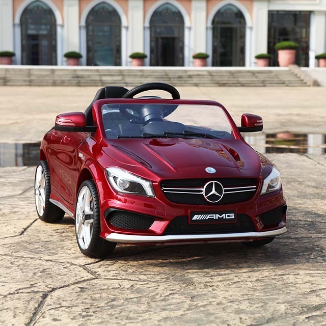 good quality electric car children 12v  Mercedes-Benz CLA45 AMG license baby toys vehicle