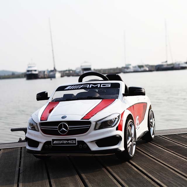 good quality electric car children 12v  Mercedes-Benz CLA45 AMG license baby toys vehicle