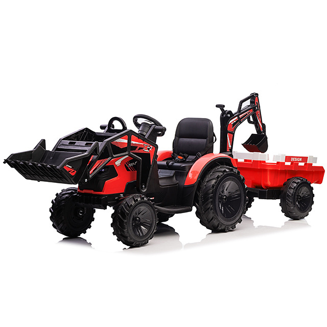 newest children electric tractor ride on car for wholesale kids excavator toys car 24V