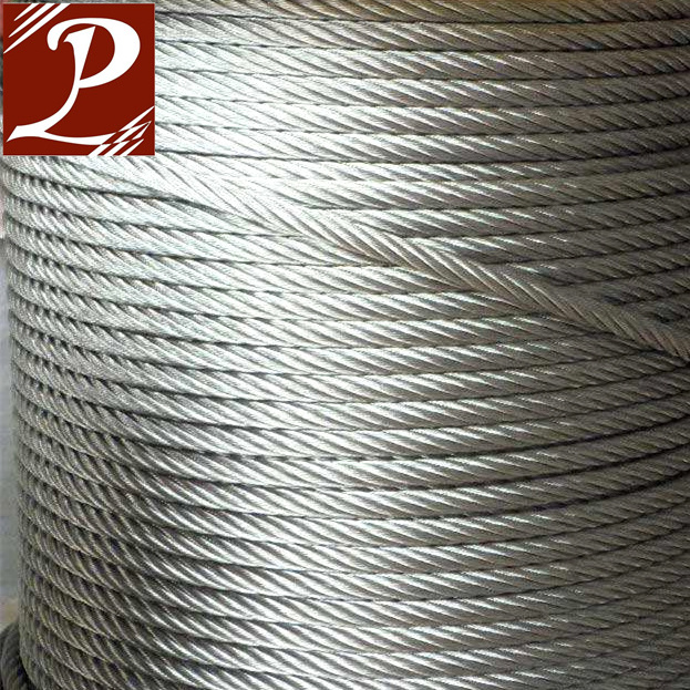 Factory Supply 6x36 Galvanized or stainless Steel Wire Rope