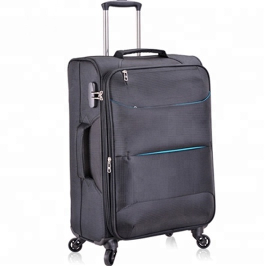 High quality waterproof fabric soft trolley luggage with TSA lock Modern fashion trolley travel luggage bag Oxford heavy luggage