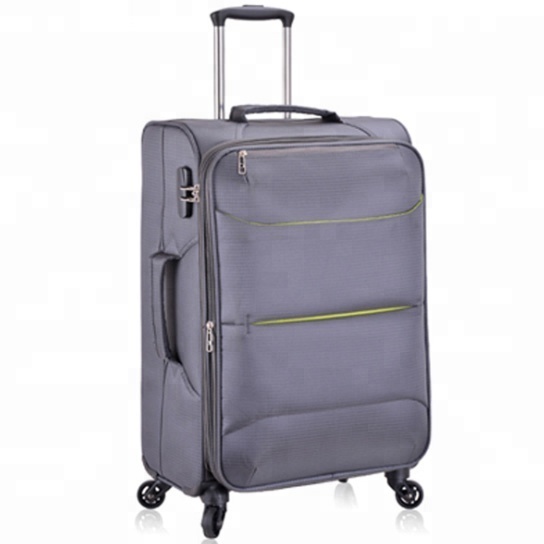 High quality waterproof fabric soft trolley luggage with TSA lock Modern fashion trolley travel luggage bag Oxford heavy luggage