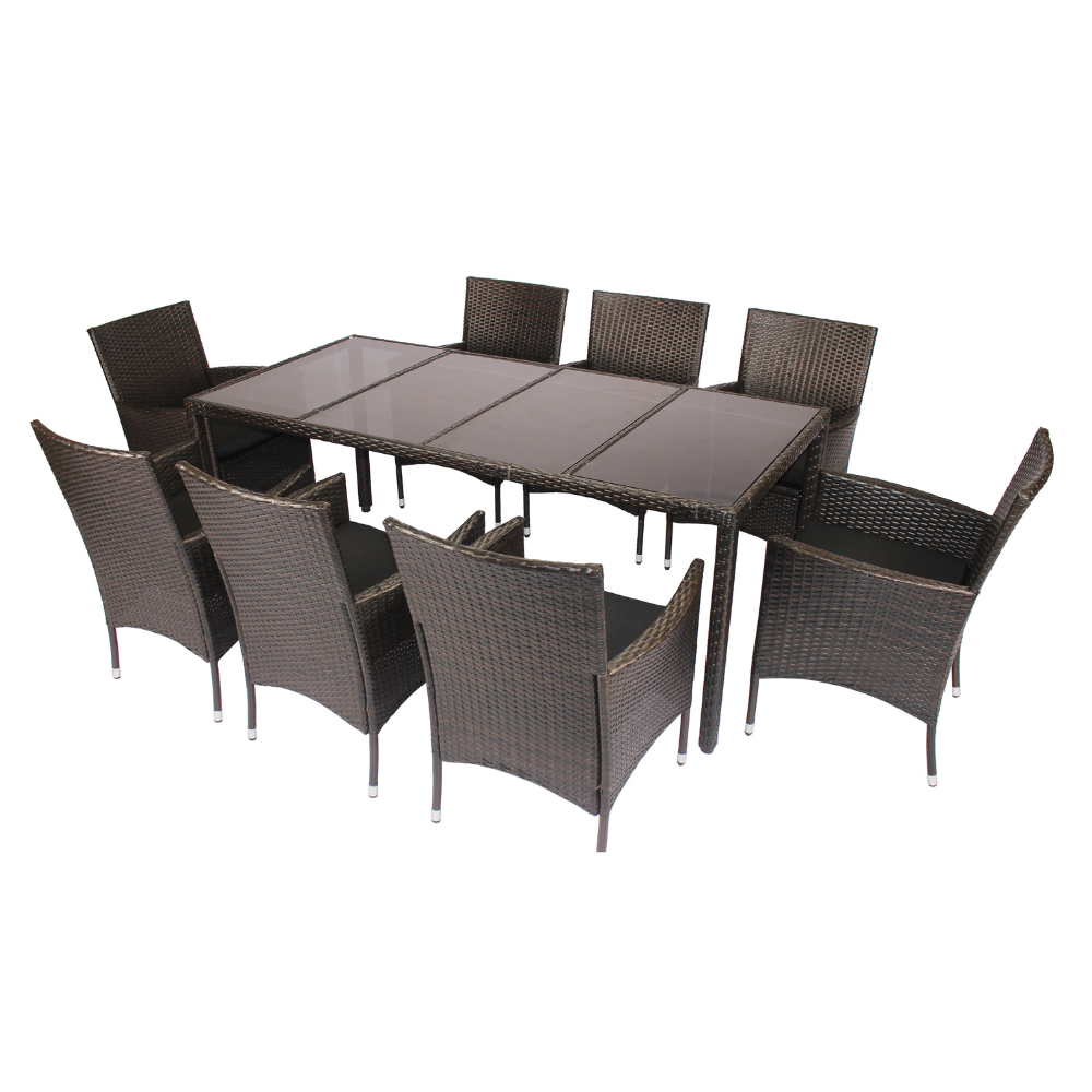 Dining Set-Outdoor Wicker Sofa Set 8 Person Sitting Group Conversation Sofa In The Carton Box Vietnam Manufacture