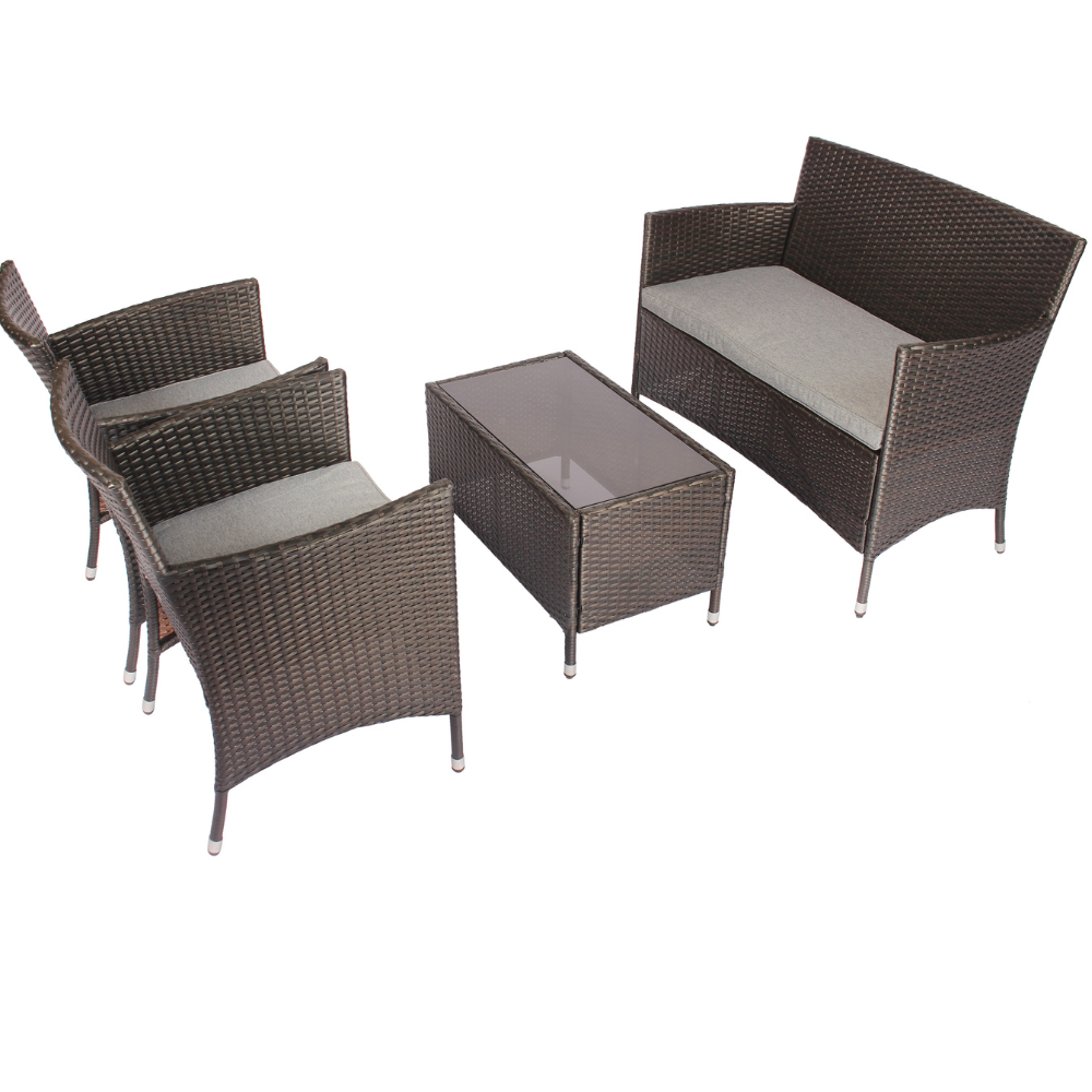 4 Pieces Patio Furniture Set - Rattan Outdoor Table and Chairs Outdoor Indoor Use  Packed In The Carton Box Vietnam Manufacture