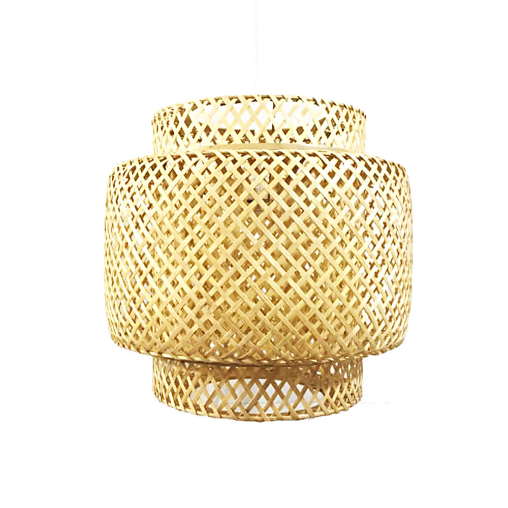 Bamboo Lighting Chandeliers Made in Vietnam for Kitchen Interior Decoration Hand Woven Lights Natural Shades Creative Ceiling Li