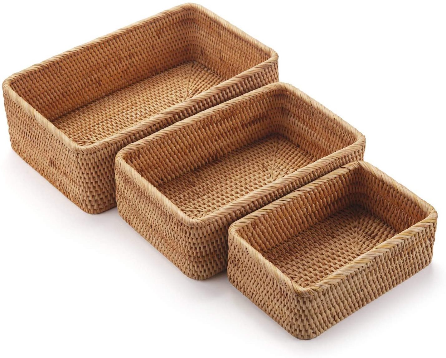 Baskets of woven rattan and wicker baskets Food and fruit containers for handmade utensils made in Vietnam