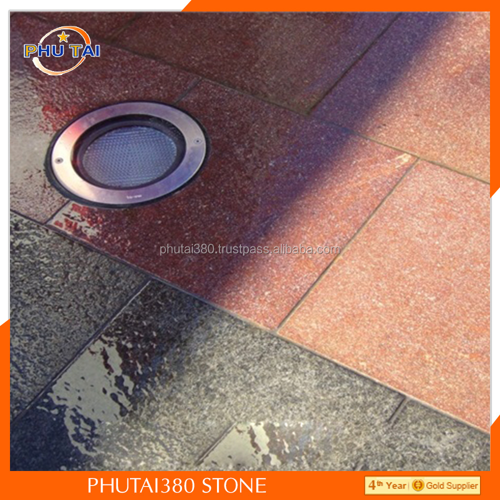 Red Granite Paving High quality top polished Tiles from Vietnam by Phutai