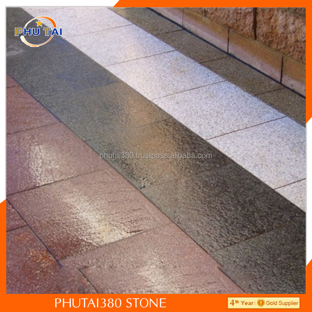 Red Granite Paving High quality top polished Tiles from Vietnam by Phutai