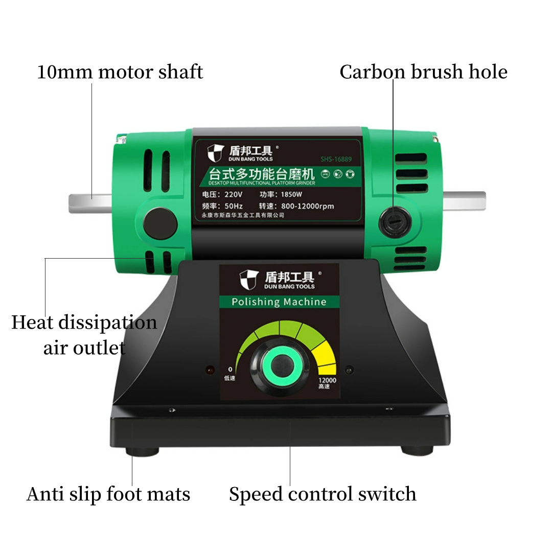 Multifunctional Jewelry Bench Polisher Jade Bead Milling Drilling Holes Polishing Tools Gem Stone Cutting Grinding Machine