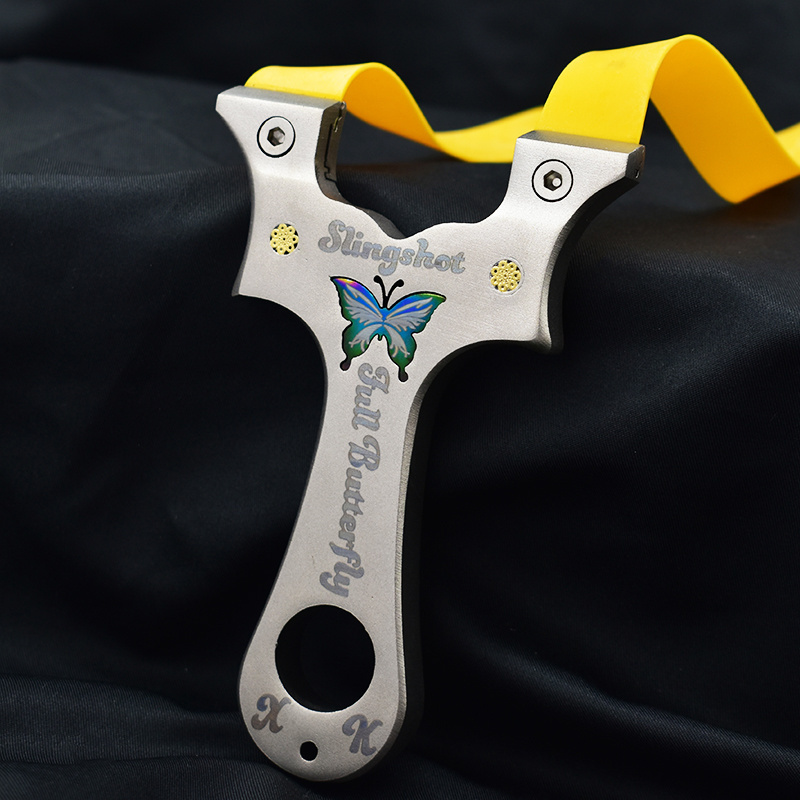 Hot Butterfly Slingshot Stainless Steel Shooting Slingshot Portable High-quality New Design Hunting Slingshot