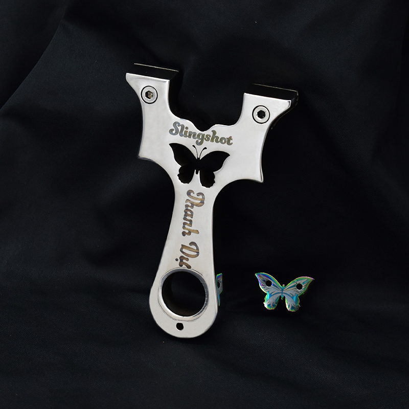 Hot Butterfly Slingshot Stainless Steel Shooting Slingshot Portable High-quality New Design Hunting Slingshot