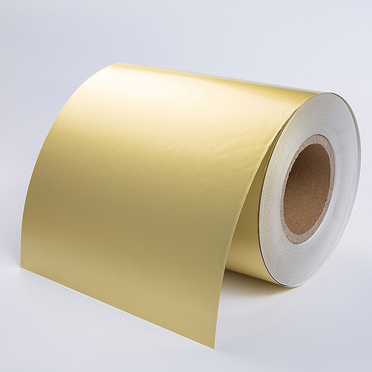 Self Adhesive Matte Silver Gold Aluminium Foil Paper Hotmelt Adhesive