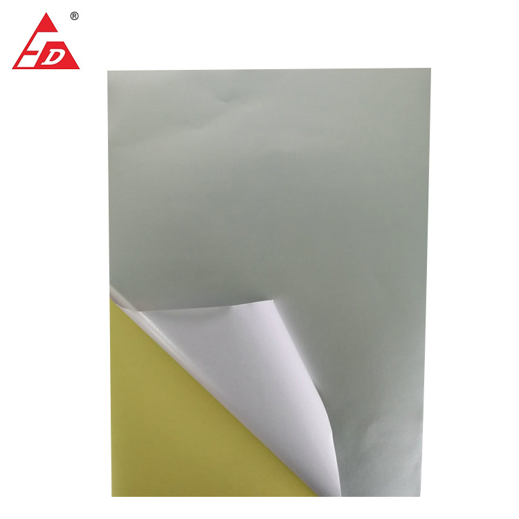 80Gsm Self Adhesive Metalized Foil Paper Sheet Gold silver Aluminum Sticker adhesive backed plastic sheet