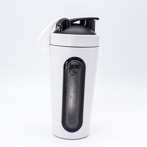 Joyshakers protein shaker with visible window stainless steel shaker bottles