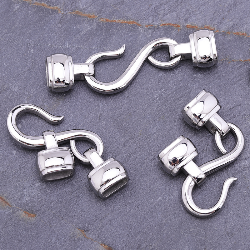 Stainless steel metal S shape spring clasp bracelet necklace fibula clasps for jewelry making