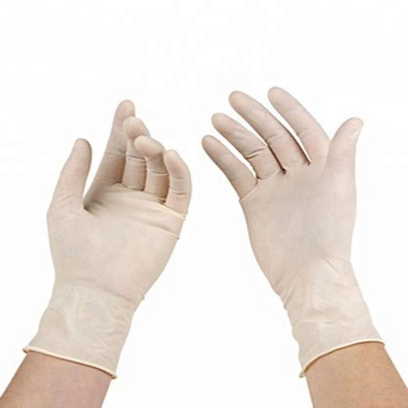 Hot Sale bulk 100pcs/Box latex disposable glovees with powder powdered latex glovees for medical examination