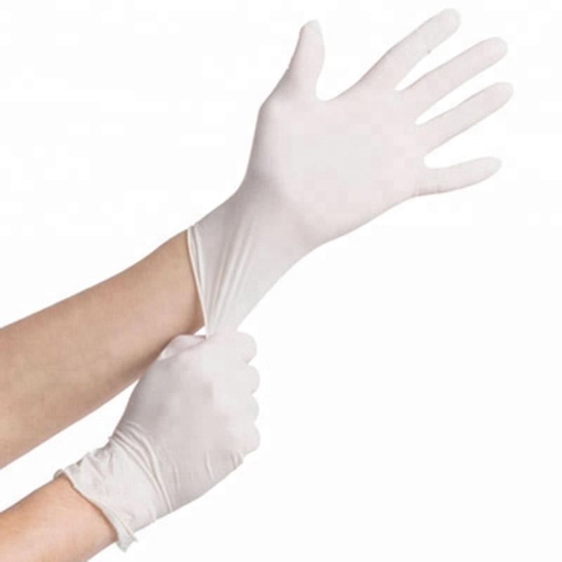 Hot Sale bulk 100pcs/Box latex disposable glovees with powder powdered latex glovees for medical examination