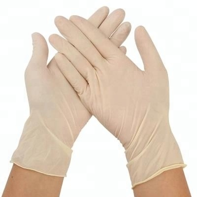 Hot Sale bulk 100pcs/Box latex disposable glovees with powder powdered latex glovees for medical examination