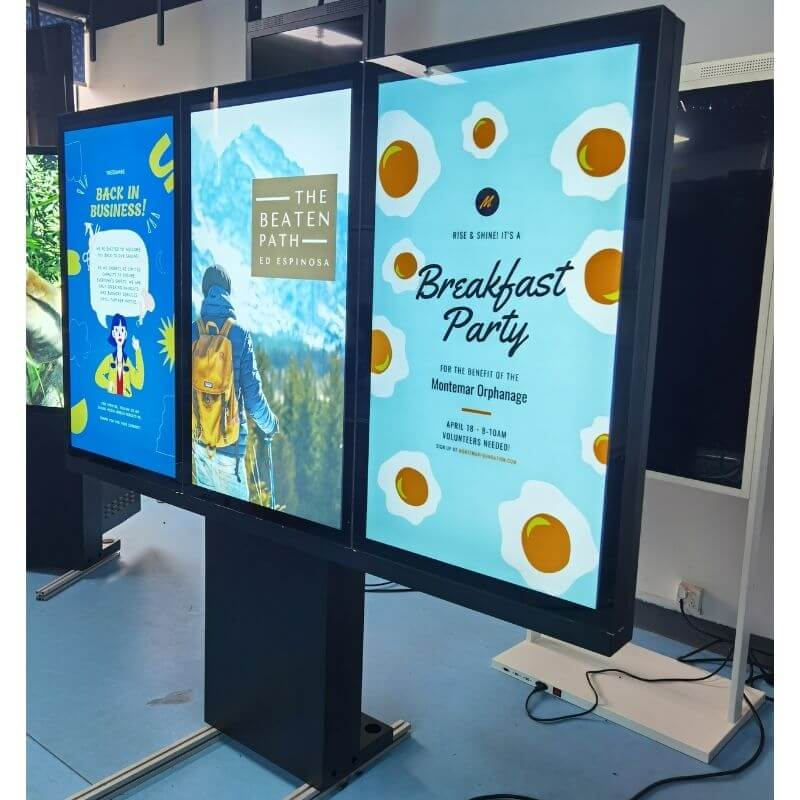 Outdoor Waterproof Advertising Poster 65 55 inch Fast Food Restaurant Ordering System LCD Display Digital Drive Thru Menu Board