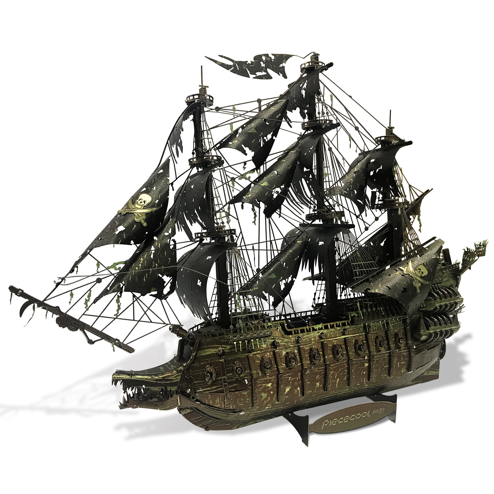 Piececool 3D Puzzles Large Pirate Ship The Flying Dutchman Watercraft Ship Building Toys Model kits for Adults Crafts