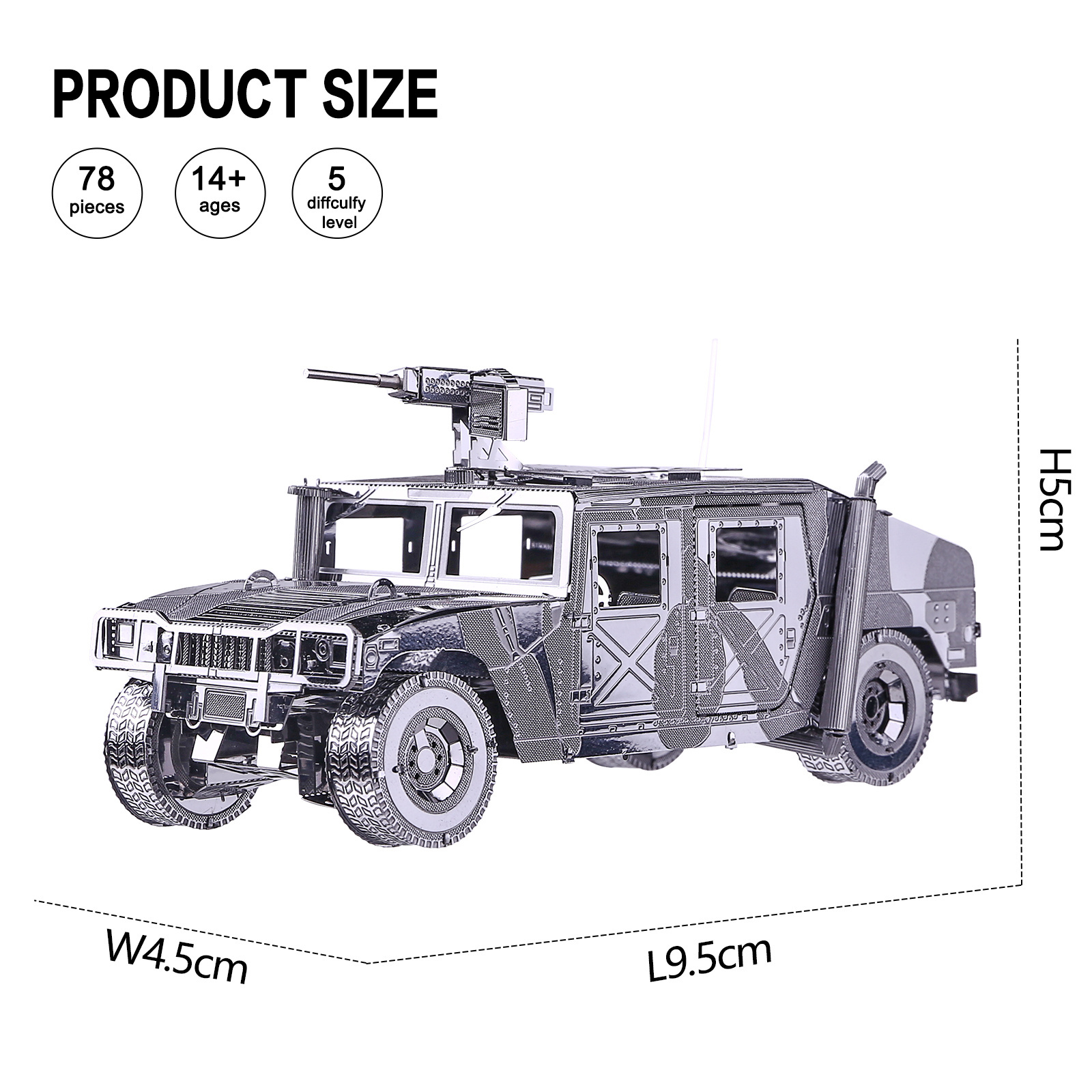 Piececool Educational Toys Take Apart Military Vehicles Model DIY Assemble Truck Car Toy 3D Metal Puzzle For Collectible