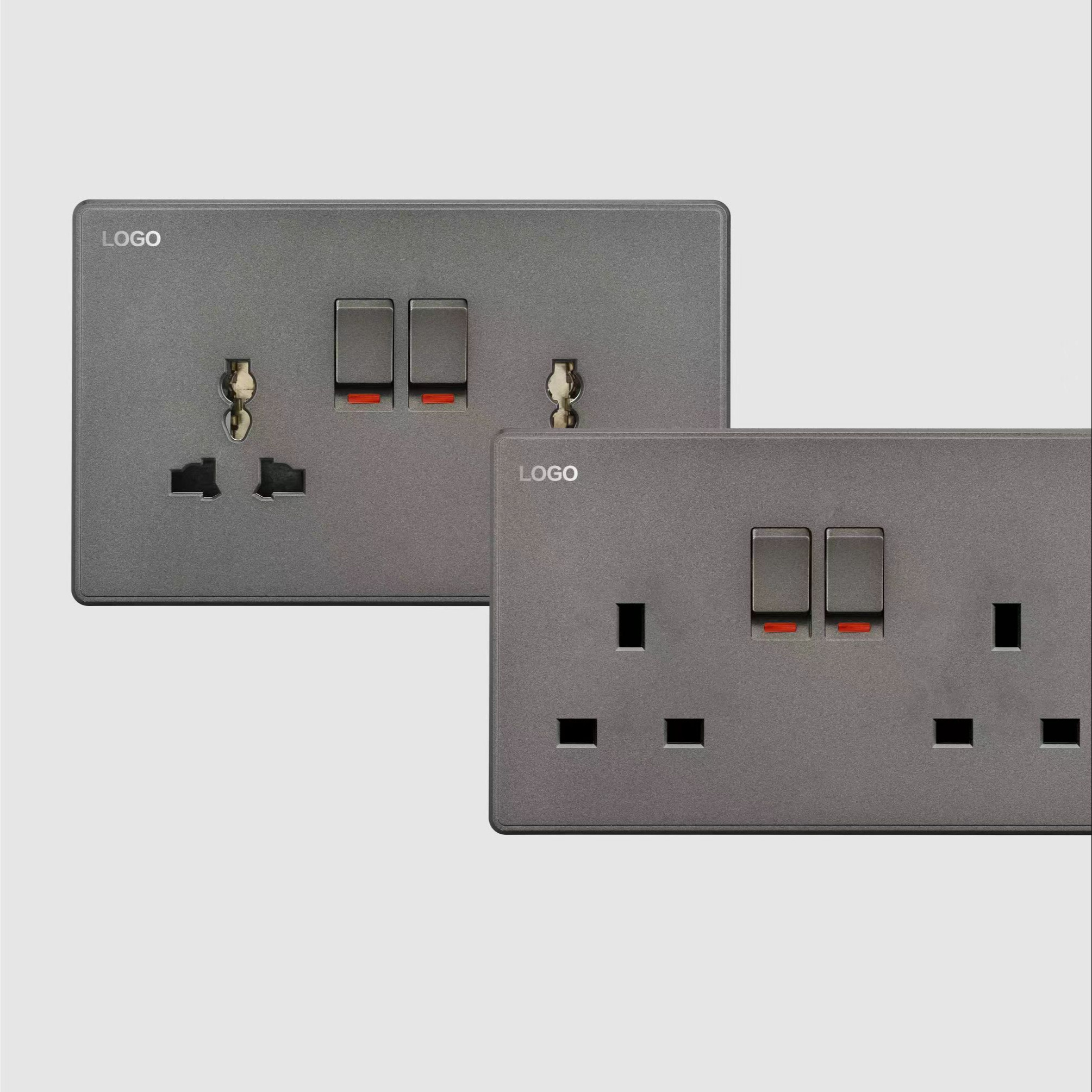 SASO Saudi Arabia British Bakelite BS singleUK power wall electrical buster and punch luxury home light wall usb socket switches