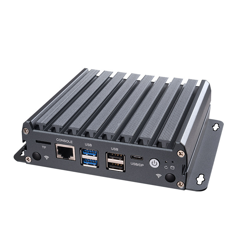 Piesia Pc Mini Computer 12th Gen Intel Alder Lake N300/N95/N100 X86 4 LAN Industrial Fanless Mini Pc N100 Mini Pc with POE