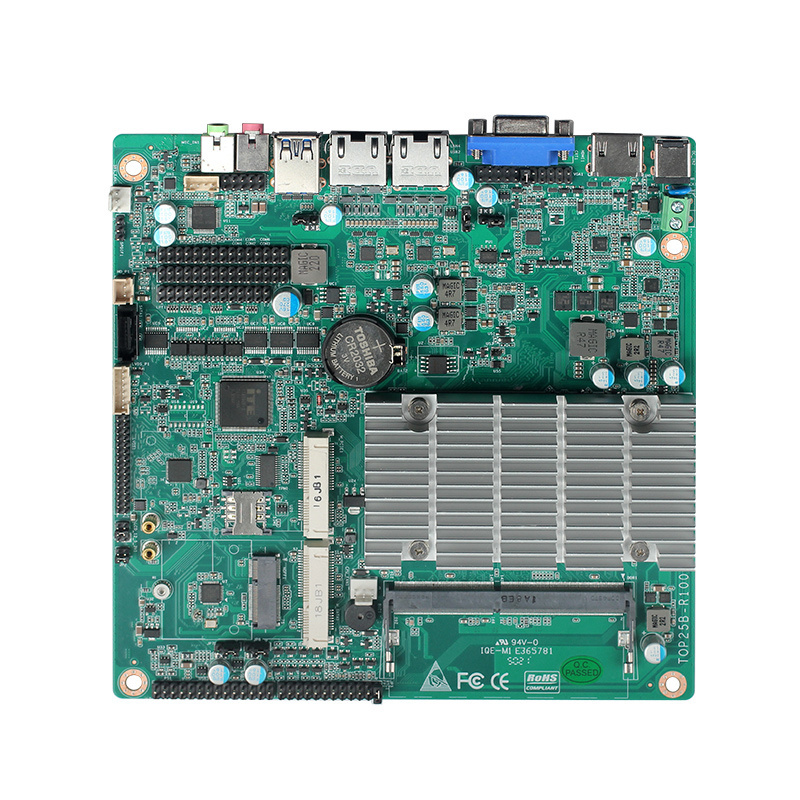 in-tel cerelon J4125 cpu fanless Mini-ITX Motherboard VGA LVDS/EDP low power consumption rohs 2LAN motherboard