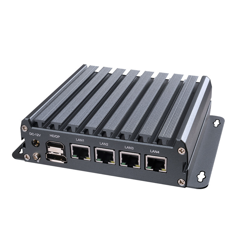 Piesia Pc Mini Computer 12th Gen Intel Alder Lake N300/N95/N100 X86 4 LAN Industrial Fanless Mini Pc N100 Mini Pc with POE