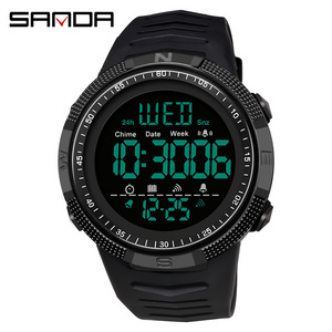 SANDA 6014 50M Waterproof Sports Watch LED Electronic Wristwatches Relogio Masculino Digital Watches Waterproof