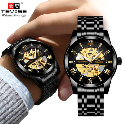 Wholesale Good Quality Stainless Steel Waterproof Automatic Watch Brand Custom Logo Automatic Mechanical Watch