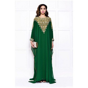 2024 New Jalabiya Kaftan Dress For Women Dubai Turkey Golden Ribbon Embroidery Loose Muslim Arabic Islamic Clothing